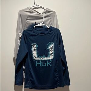 Huk (SET OF 2) Performance Long Sleeve T-shirt.  Size YS.